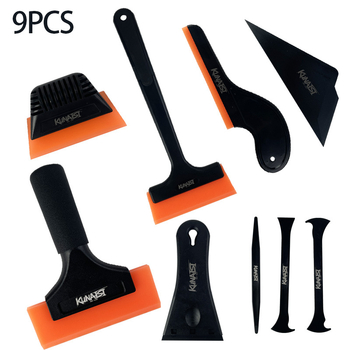 Σετ εργαλείων φιλμ αυτοκινήτου Kns, 9 τεμάχια, πλαστικά εργαλεία ξύστρας, μάρκα Coolness, κωδικός προϊόντος Kns