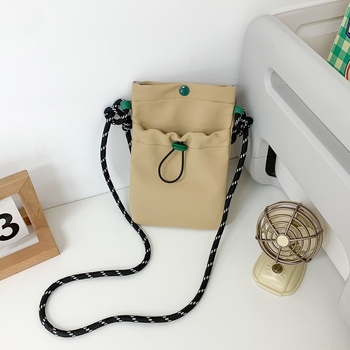 Női nylonból készült telefon-táska, minimalist stílus, könnyű húzózsinórral ellátott mini oldaltáska