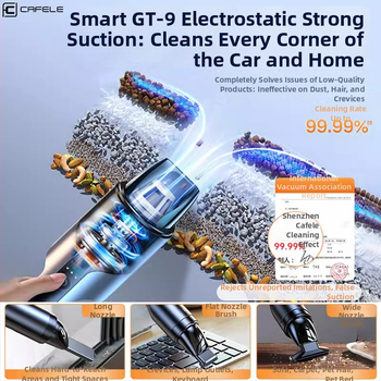 Kafila ručni usisavač za automobil, 3.7V, 80W, 5500Pa, punjiv