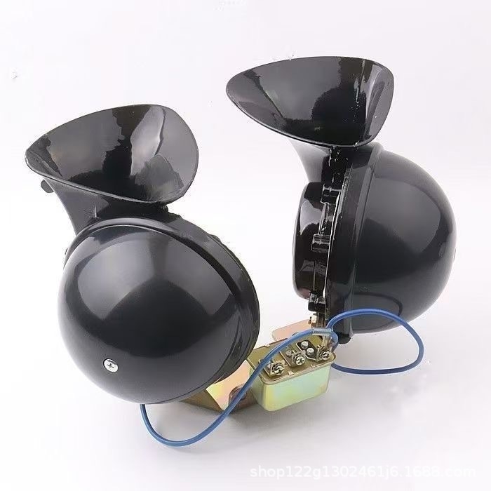 DL35 járműkürt, 12V/24V, 105–115 dB, 55 Ω, 15 A, Magas–mély hang