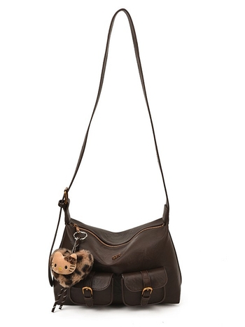 Dellon PU – podpažová taška – mestský minimalistický štýl, horizontálny štvorcový tvar, zapínanie na zips, vnútorný laminovaný kapsa so zipsom