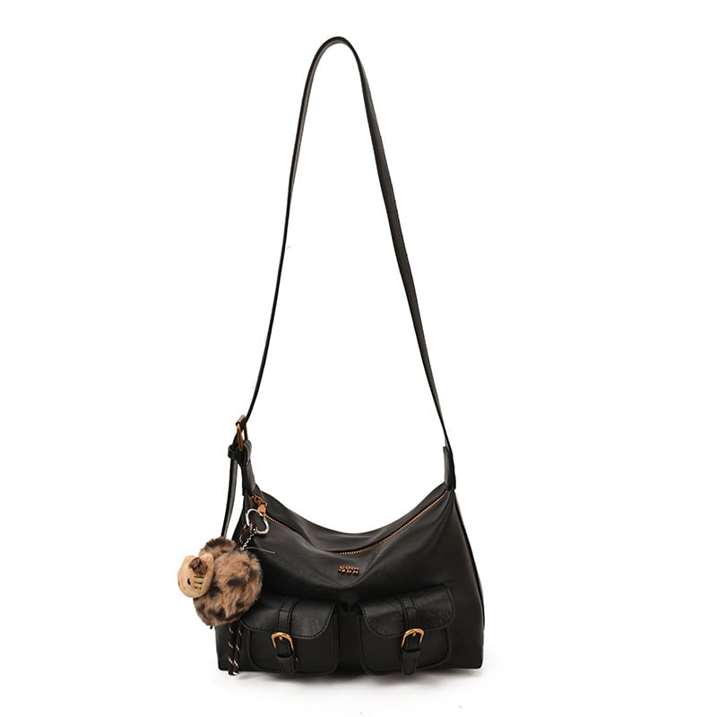 Dellon PU – podpažová taška – mestský minimalistický štýl, horizontálny štvorcový tvar, zapínanie na zips, vnútorný laminovaný kapsa so zipsom