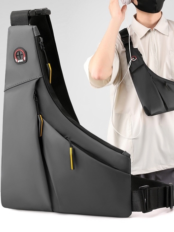 Muška prsna torba – gradska jednostavnost, najlon, vodootporna, velika kapaciteta, crossbody na jedno rame
