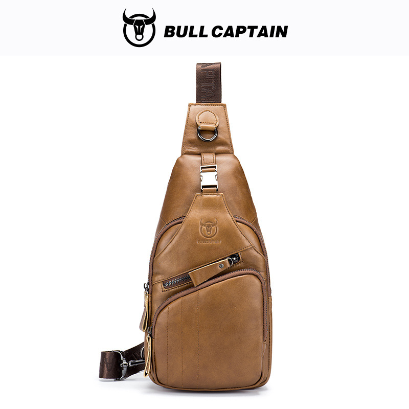 Muška kožna torbica za prsa – koža prvog sloja, Cow Captain Leather, za poslovna putovanja
