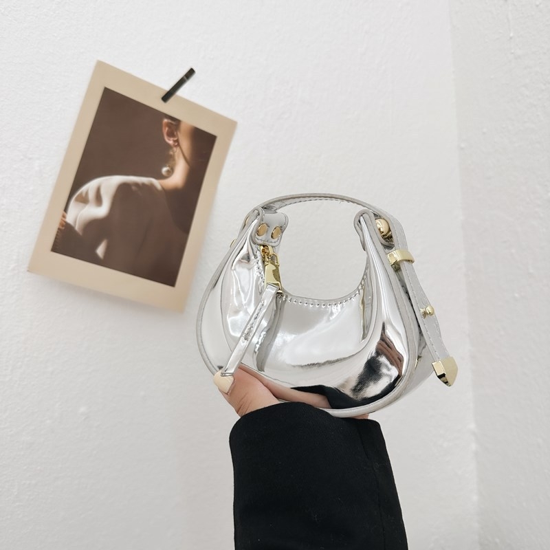 Ai Fashion PU koža dámska taška pod pažou, ulicný štýl, horizontálny štvorcový tvar, zipsové zapínanie