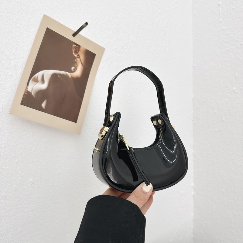 Ai Fashion PU koža dámska taška pod pažou, ulicný štýl, horizontálny štvorcový tvar, zipsové zapínanie