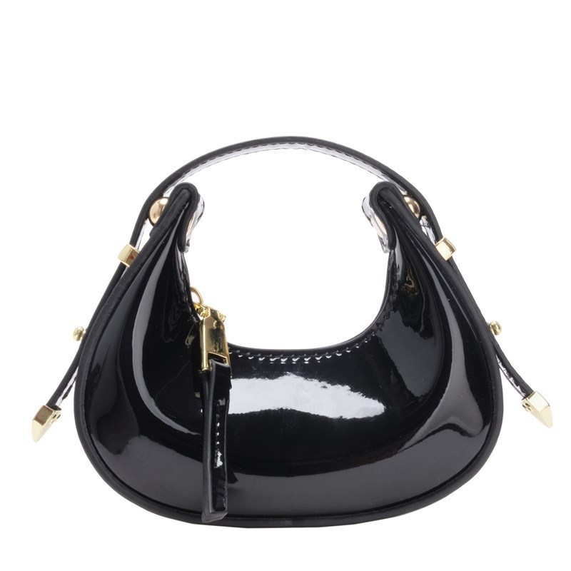 Ai Fashion PU koža dámska taška pod pažou, ulicný štýl, horizontálny štvorcový tvar, zipsové zapínanie