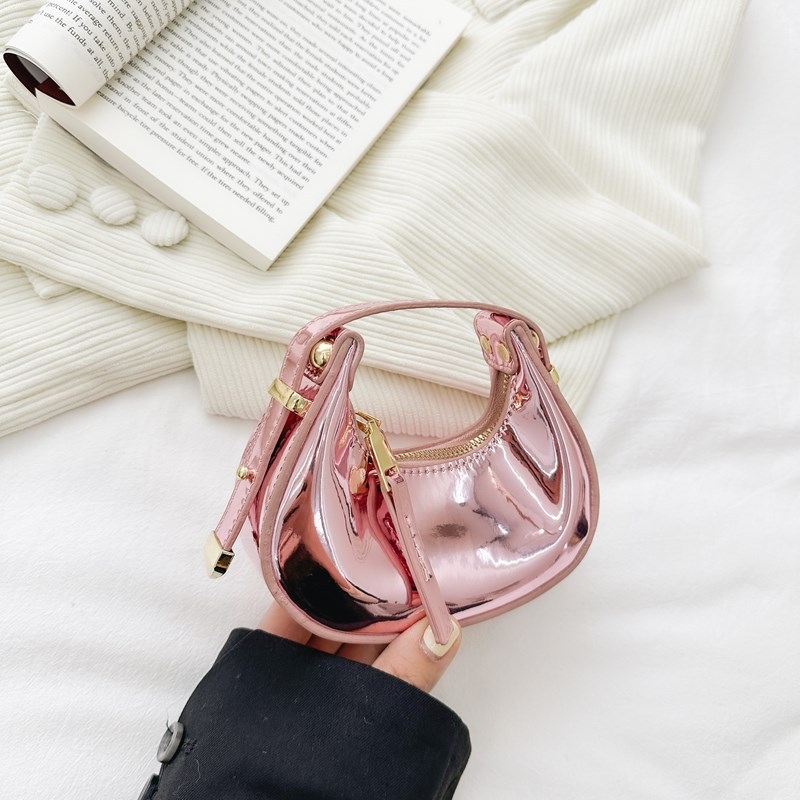 Ai Fashion PU koža dámska taška pod pažou, ulicný štýl, horizontálny štvorcový tvar, zipsové zapínanie