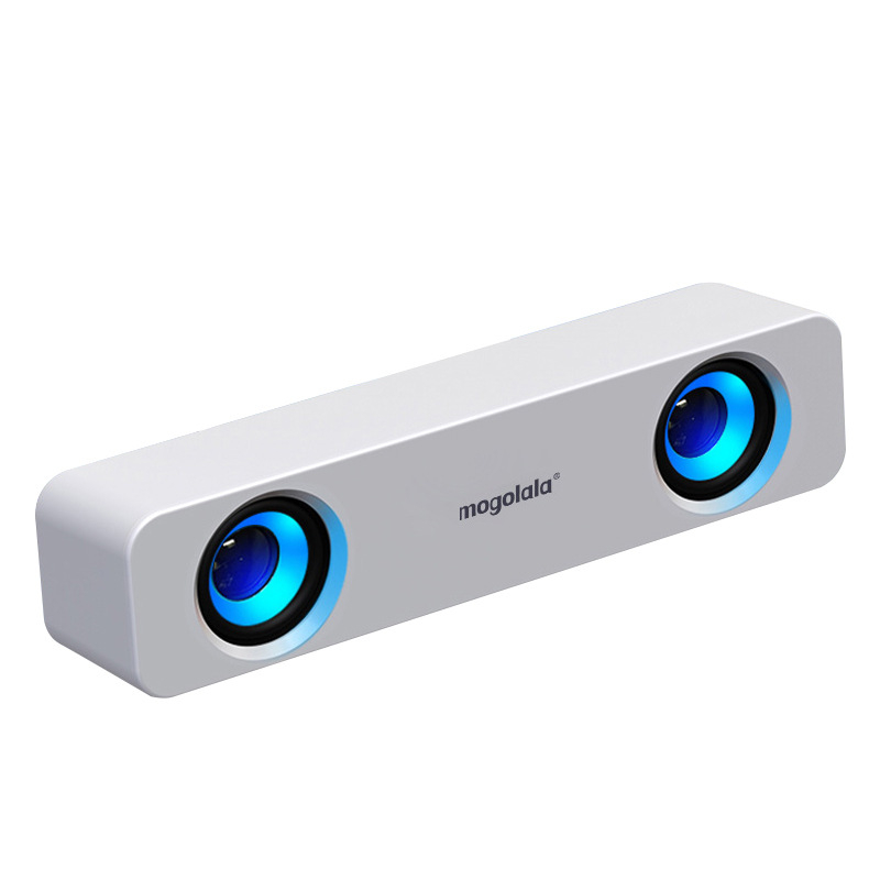 Računalni zvučnici 2.1-kanalni, USB napajanje, 3,5 mm ulaz, izlazna snaga 5W, frekvencijski raspon 100Hz-20kHz