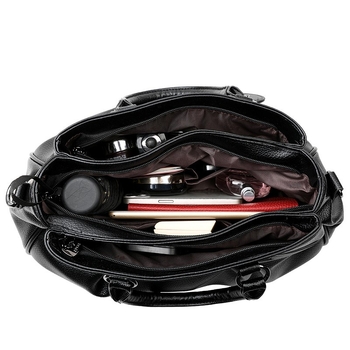 PU taška cez telo s viacerými priečinkami, zipsové zapínanie, polyesterová podšívka, horizontálne štvorcový tvar, veľká kapacita