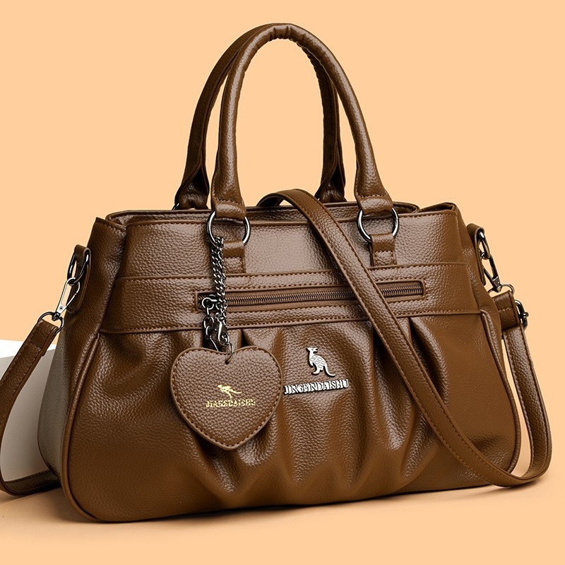 PU taška cez telo s viacerými priečinkami, zipsové zapínanie, polyesterová podšívka, horizontálne štvorcový tvar, veľká kapacita