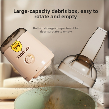 Mini stolný bezdrôtový vysávač s vstavnou batériou 501-800 mAh, nabíjanie cez USB, sacia sila ≥25 kPa, výstup 4W, hluk ≤36 dB