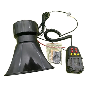 Autó elektromos sziréna hangszóróval, univerzális kompatibilitás, változó feszültség, változó teljesítmény, változó impedancia