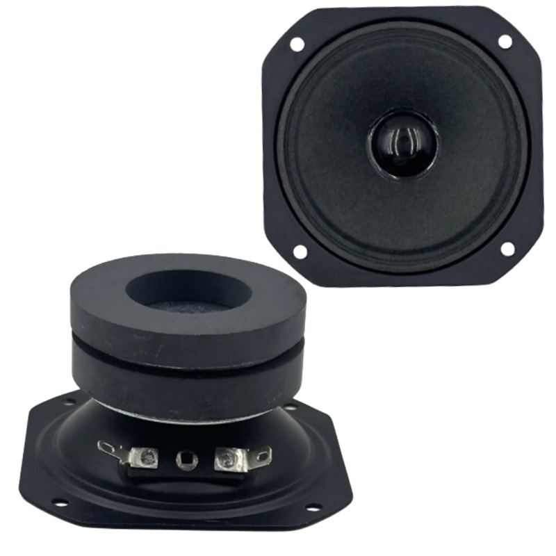 Karaoke skaļrunis kvadrātiska korpusa, dubultā magnētiskā tweeter, augsta jauda, papīra membrāna, ārējā magnētiskā ķēde