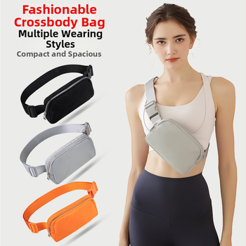 Ženská pásová taška – ulicový štýl, nylon, zips, vnútorná kapsa, každodenné použitie