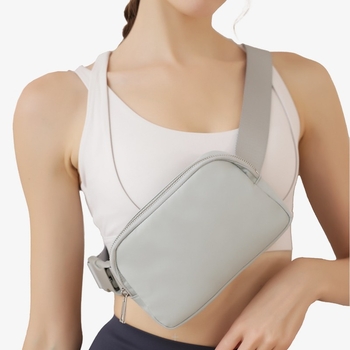 Ženská pásová taška – ulicový štýl, nylon, zips, vnútorná kapsa, každodenné použitie
