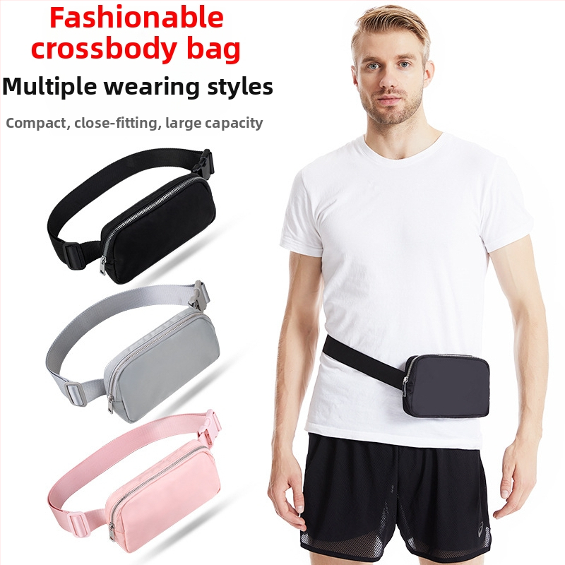 Ženská pásová taška – ulicový štýl, nylon, zips, vnútorná kapsa, každodenné použitie