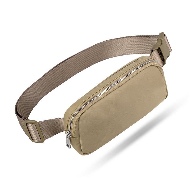 Ženská pásová taška – ulicový štýl, nylon, zips, vnútorná kapsa, každodenné použitie