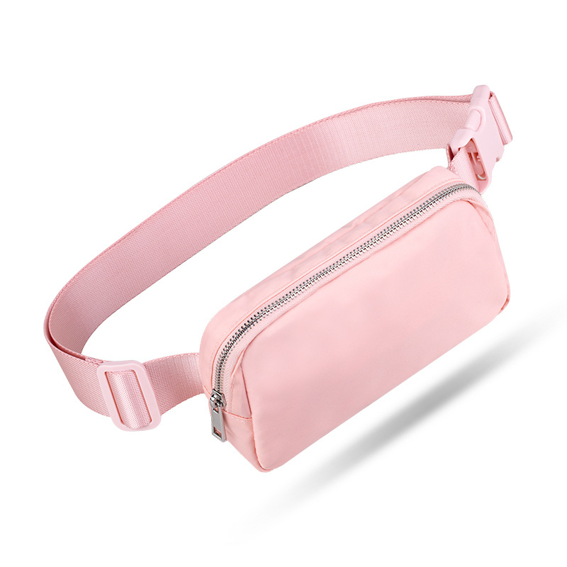 Ženská pásová taška – ulicový štýl, nylon, zips, vnútorná kapsa, každodenné použitie
