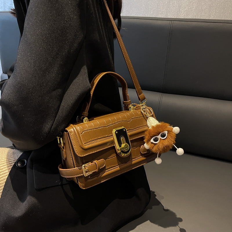 Krokodil mintás crossbody táska, PU anyag, városi stílusú, kis négyzet alakú oldaltáska, egy vállpánt, cipzáras zseb