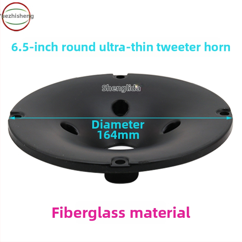 Apaļš augstas frekvences skaļrunis ar paneļa dizainu, modificēts īss stiklašķiedras rags