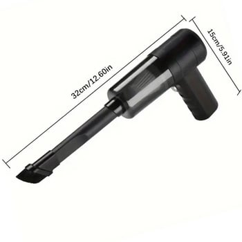 Automobilski usisavač, bežični USB punjenje, mokro i suho korištenje, prijenosni, 14W, ugrađena baterija 2000mAh