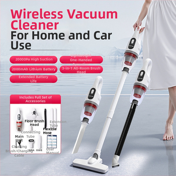 Ručný bezdrôtový vysávač, USB nabíjanie, 120W, 2-v-1 čistiaca a sacia kefa, vstavaná batéria 1600mAh