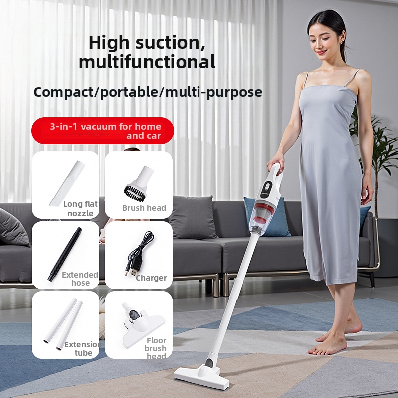 Ručný bezdrôtový vysávač, USB nabíjanie, 120W, 2-v-1 čistiaca a sacia kefa, vstavaná batéria 1600mAh