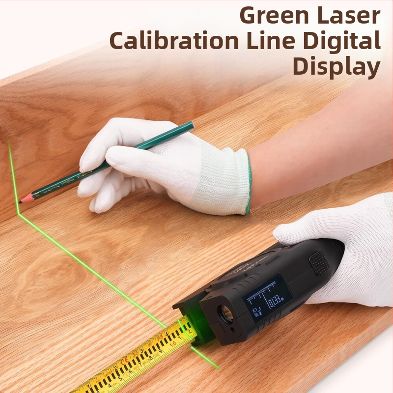 LUNYEE 3-in-1 lāzera attāluma mērītājs ar digitālo displeju, rūpnieciskai lietošanai, uzlādējams