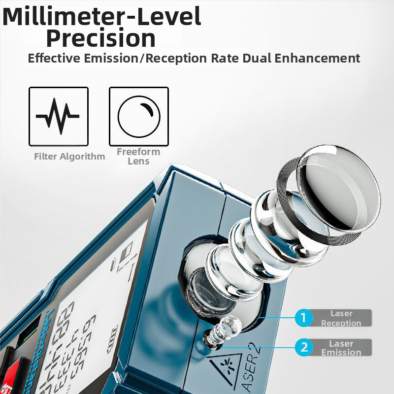 Infrasarkanais rokas diapazonu mērītājs ar digitālo mērīšanas līniju, Modelis 1, Svars 11 g, Darbības spriegums 11 V