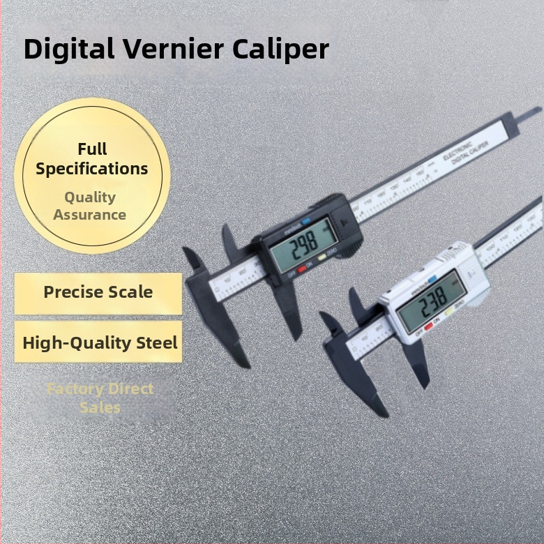 Precīzs digitālais kaliprs, augsta precizitāte, diapazons 0–150 mm, liels displejs