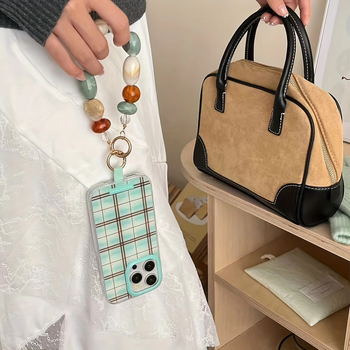 Držiak na telefón na retiazke s nylonovou šnúrou, plastová spona, ručne vyrobené, balené samostatne