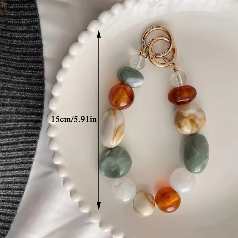 Držiak na telefón na retiazke s nylonovou šnúrou, plastová spona, ručne vyrobené, balené samostatne