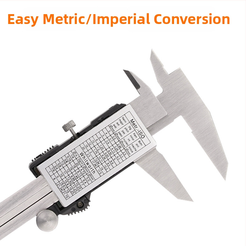 Digitālais kalipers ar dziļuma stieni, nerūsējošais tērauds 4Cr13, digitālais displejs