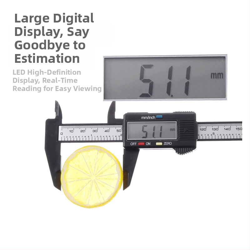 Digitālais kalipers no pilnīgi plastmasas, elektroniskais displejs, piemērots juvelierizstrādājumiem un DIY