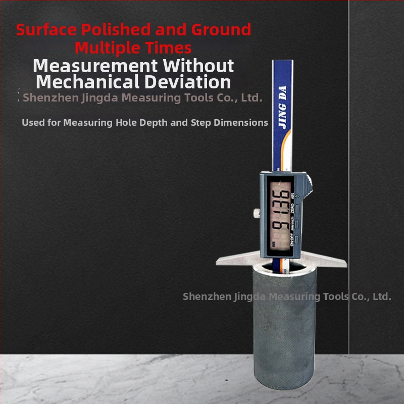 Jingda Digitālais Dziļuma Mērītājs 0–200 mm, Precizitāte 0,01 mm, Digitālais Displejs, Nerūsējošais Tērauds 4Cr13