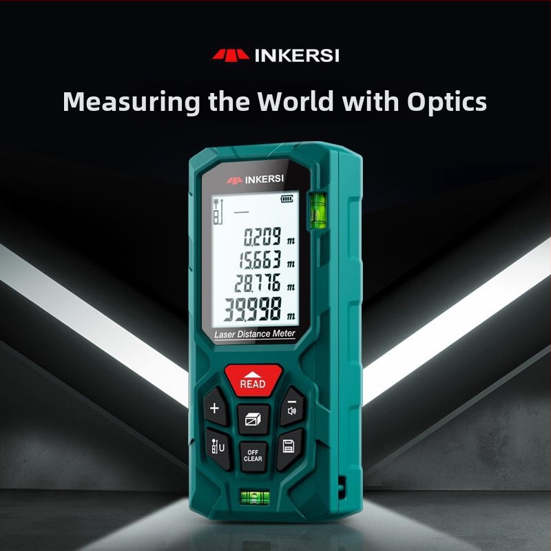 Lazerinis atstumo matuoklis, rankinis, infraraudonųjų spindulių matavimas, aukšta tikslumas patalpų matavimui