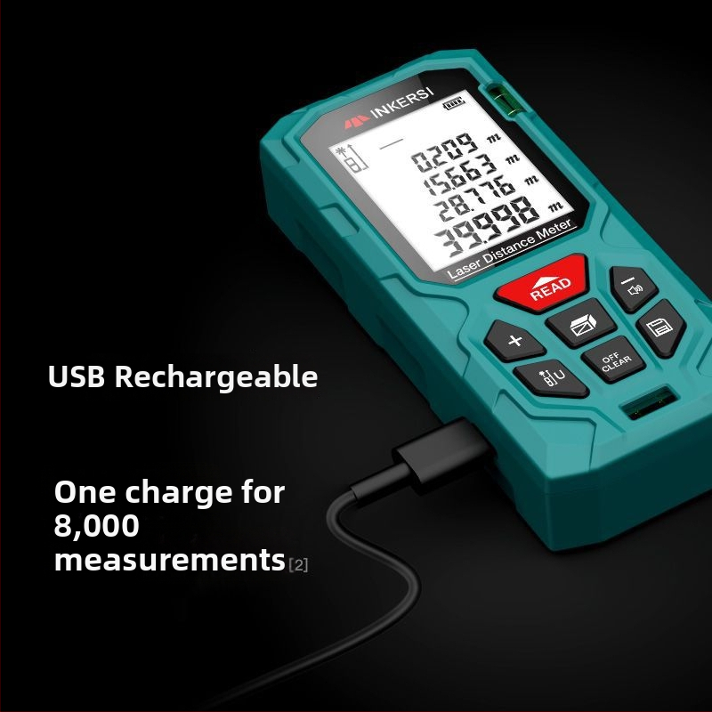 Lāzera distancmetrs, rokas, infrasarkanais mērījums, augsta precizitāte telpu mērīšanai