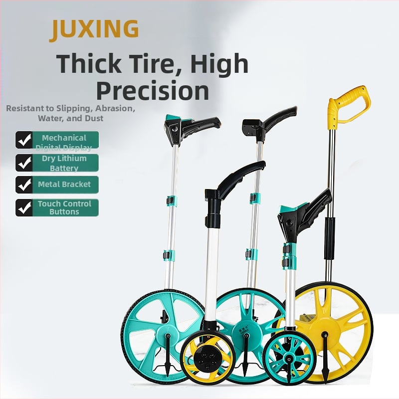 Rankinis atstumo matuoklis su skaitmeniniu ekranu (Modelis 101, diapazonas 0–9999.9 m, tikslumas ±0,5, svoris 600)