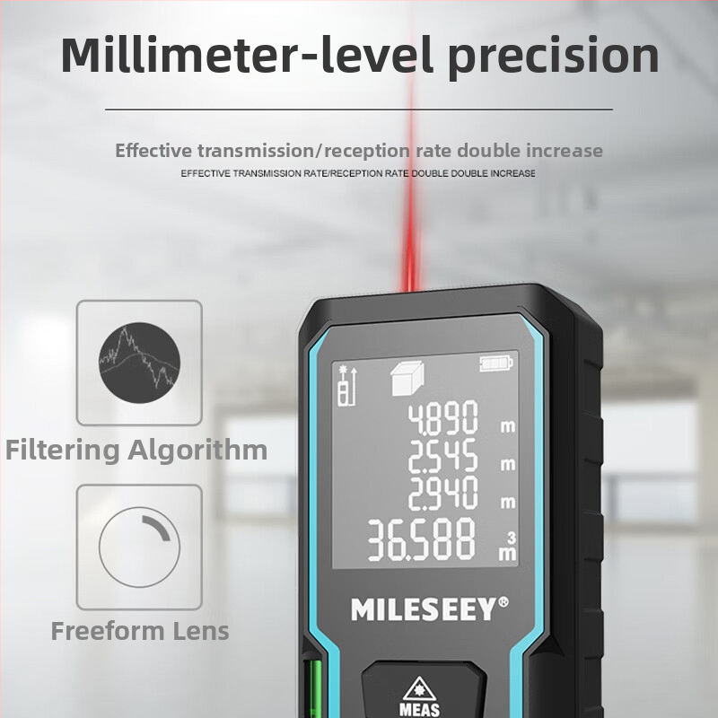 Lāzera attāluma mērītājs, infrasarkanais mērījums, augsta precizitāte, rokas instruments, ūdensdrošs (Zīmols Magnification; Attāluma mērītāja tips: Lāzera attāluma mērītājs; Atmiņa: 30)