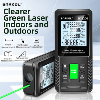 Laserový merač vzdialenosti so zeleným laserom, vonkajšie digitálne pravítko s vysokou presnosťou, ručný Bluetooth laserový nivelátor na meranie miestností