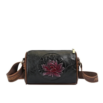 Ženska torbica preko ramena crossbody – cilindričnog oblika, PU materijal, zatvaranje na zip, unutarnji džep sa zipom