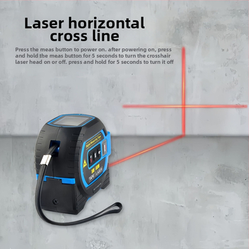 Trīs vienā lāzera distances mērītājs ar infrasarkano diapazonu un krustojuma marķējumu