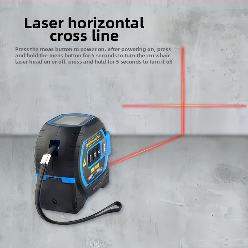 Trīs vienā lāzera distances mērītājs ar infrasarkano diapazonu un krustojuma marķējumu