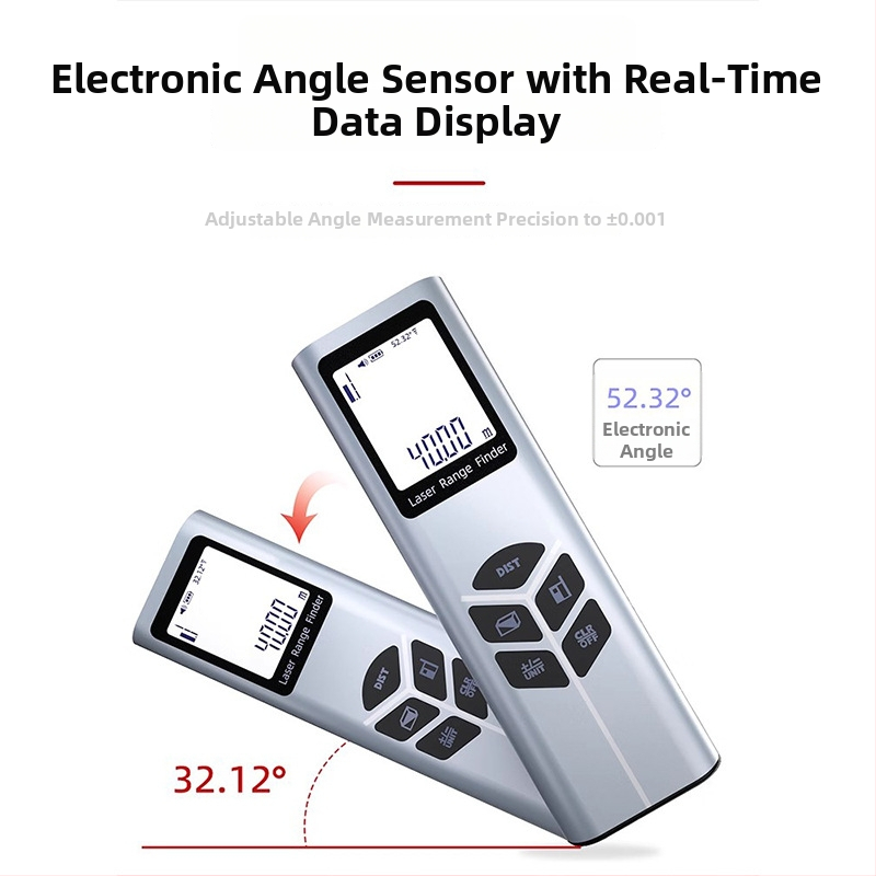 Laserový merač vzdialenosti, ručný, infračervený merací nástroj, vysoká presnosť, dosah 40 m