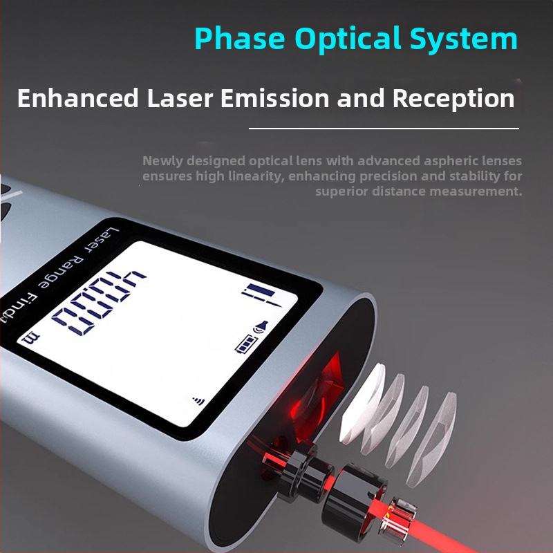 Laserový merač vzdialenosti, ručný, infračervený merací nástroj, vysoká presnosť, dosah 40 m