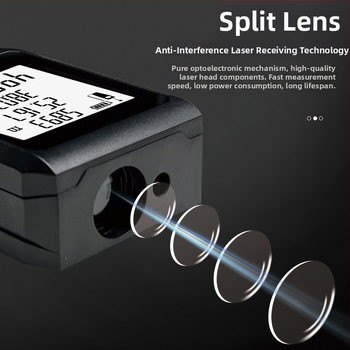 Ručni laserski mjerač udaljenosti – domet 100 m, preciznost ±1 mm, 2x AA baterije, memorija 20 mjerenja