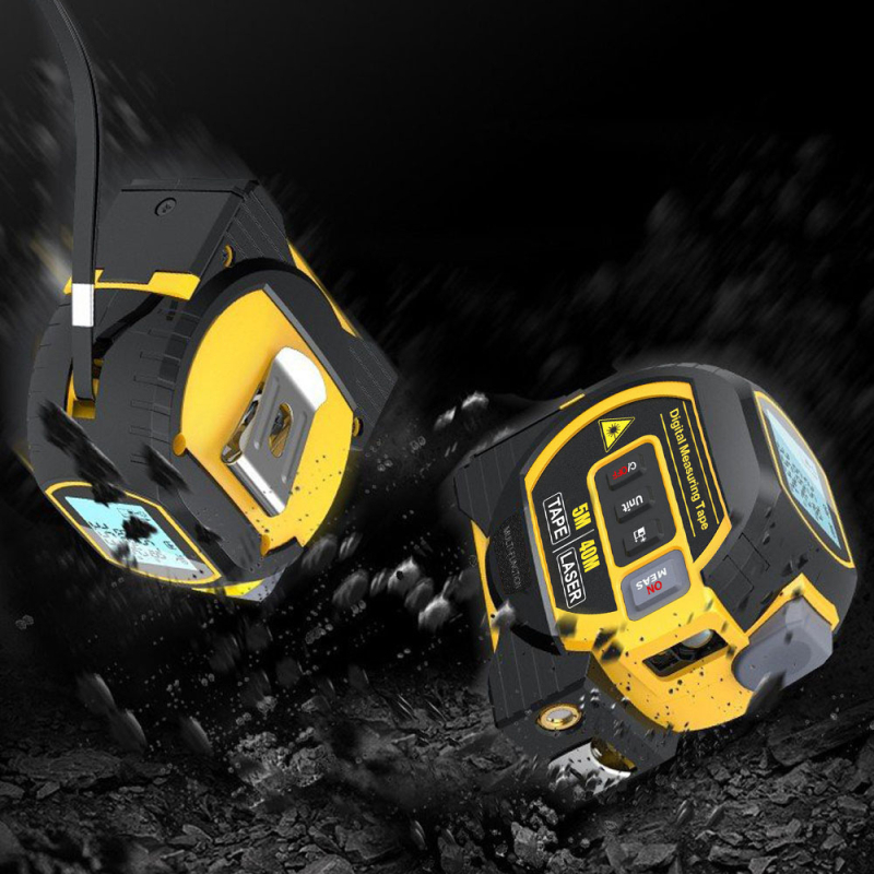 Laserski mjerač udaljenosti sa križnom crtom, 3-u-1 elektronički mjerač, serija čeličnih mjera, laserski daljinomjer