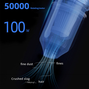 Ručni automobilni usisivač s brushless motorom, visoka usisna snaga 11000 Pa, 7.4V, 120W, USB punjenje