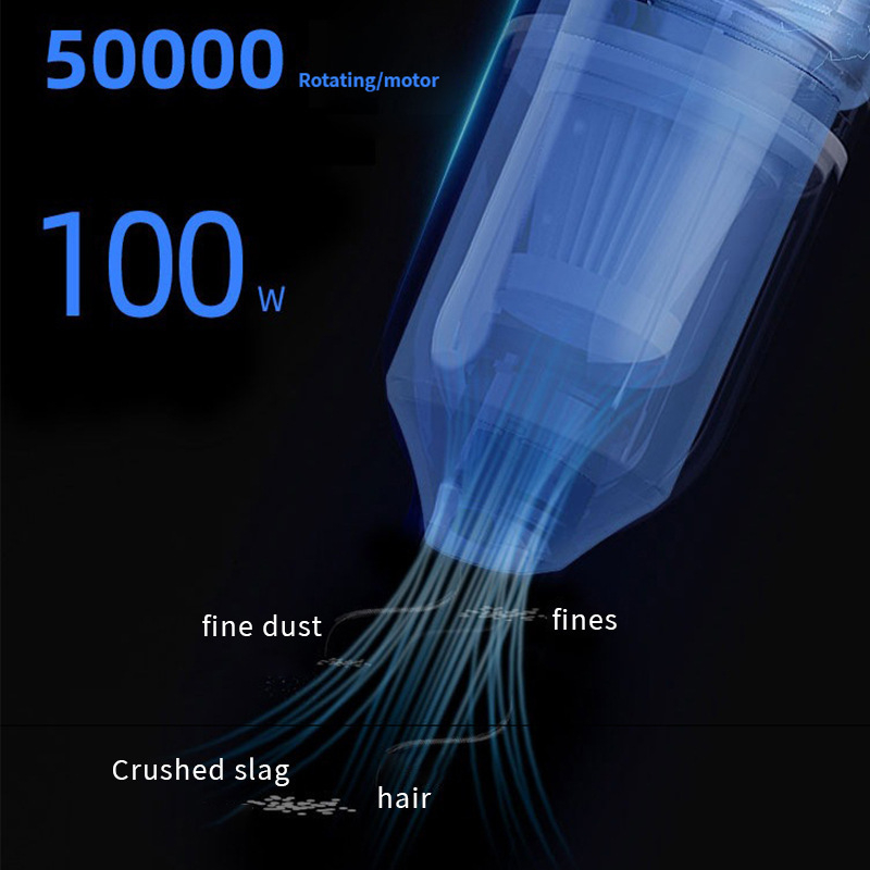 Ručni automobilni usisivač s brushless motorom, visoka usisna snaga 11000 Pa, 7.4V, 120W, USB punjenje